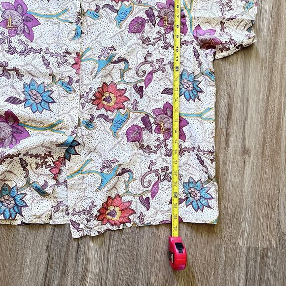 Vintage OSCAR DE LA RENTA Expression Women’s Floral Blouse 100% silk Size 2X - Picture 6 of 9